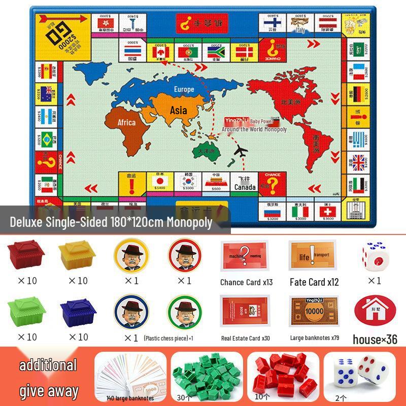 Монополія Делюкс Світова Подорож: Настільна гра «Сімейне видання» з повним набором карток і шашок
Монополія Делюкс Світова Подорож: Настільна гра «Сімейне видання» з повним набором карток і шашок