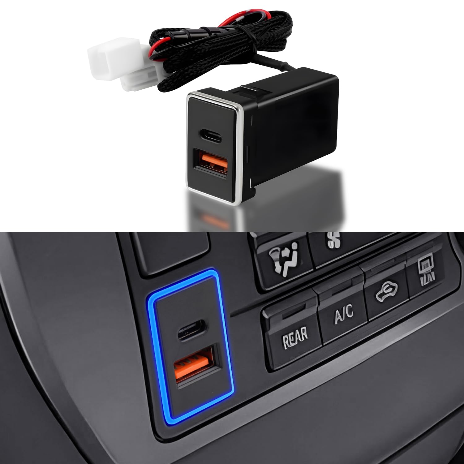 Jiooy Toyota USB-порт Alphard 30 Комплект расширения USB Двойной USB-порт Hiace 200 Расширение питания USB Автомобильный USB-порт Daihatsu Розетка питания USB Vellfire 30
Jiooy Toyota USB-порт Alphard 30 Комплект расширения USB Двойной USB-порт Hiace 200 Расширение питания USB Автомобильный USB-порт Daihatsu Розетка питания USB Vellfire 30