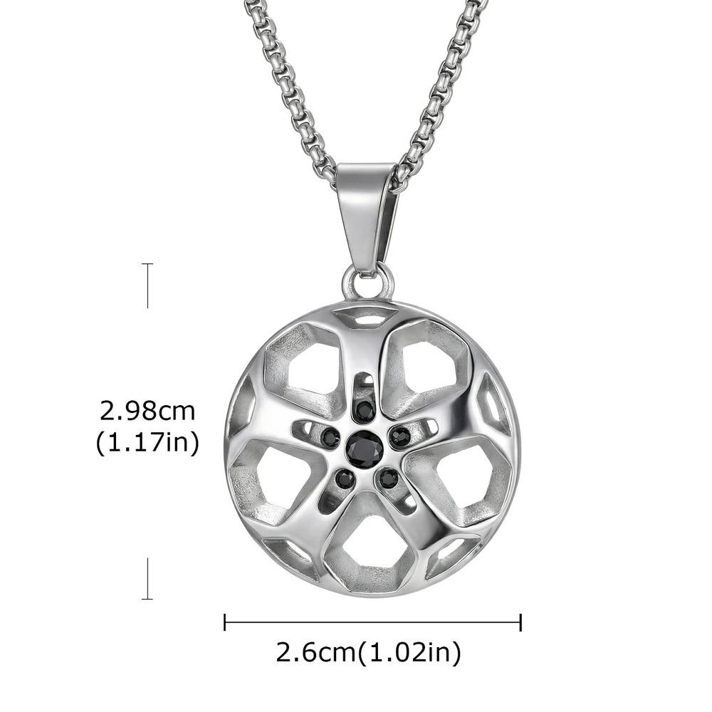 Vnox Men s Stainless Steel Wheel Hub Pendant Necklace, Stylish Steering Wheel Charm, Trendy Jewelry Birthday Gift for Men Dad 50cm
Vnox Men s Stainless Steel Wheel Hub Pendant Necklace, Stylish Steering Wheel Charm, Trendy Jewelry Birthday Gift for Men Dad 50cm