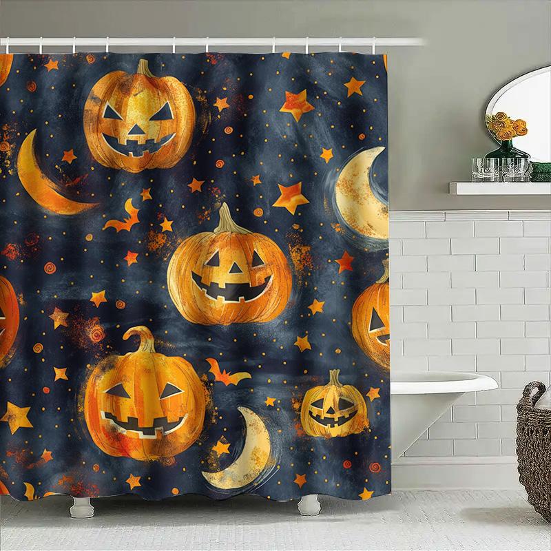 Tuniu Halloween Starry Moon Curtain Bathroom Decor Spooky Dark Orange Pumpkin Mesh Shower Curtain W60H190(CM)-1 Pcs
Tuniu Halloween Starry Moon Curtain Bathroom Decor Spooky Dark Orange Pumpkin Mesh Shower Curtain W60H190(CM)-1 Pcs