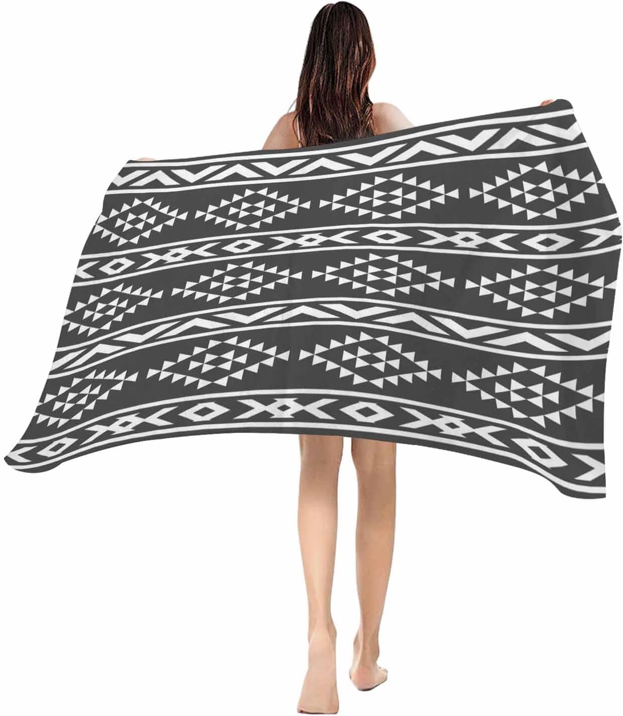Beach Towel Blue Tribal Geometric Bath Pool Towels Abstract Boho Ethnic Soft Absorbent Beach Towel Lightweight Large Quick Dry W30*H60(CM)
Beach Towel Blue Tribal Geometric Bath Pool Towels Abstract Boho Ethnic Soft Absorbent Beach Towel Lightweight Large Quick Dry W30*H60(CM)