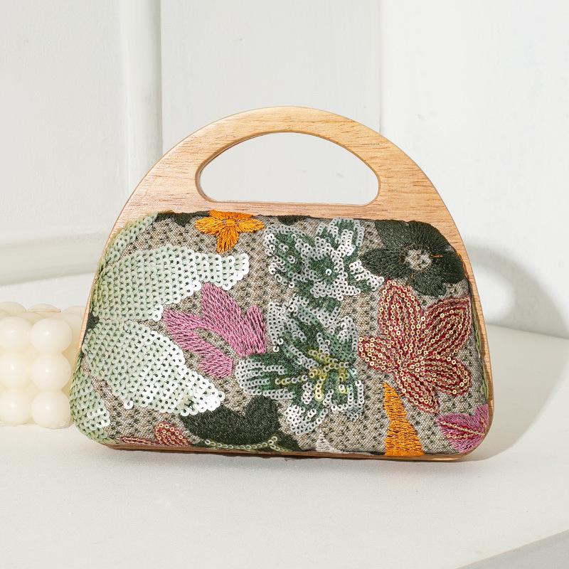 Shinny Sequins Embroidery Clutch Bag for Women Wooden Handle Handbags Flower Shoulder Crossbody Bag Luxury Evening Party Purses зелений
Shinny Sequins Embroidery Clutch Bag for Women Wooden Handle Handbags Flower Shoulder Crossbody Bag Luxury Evening Party Purses зелений