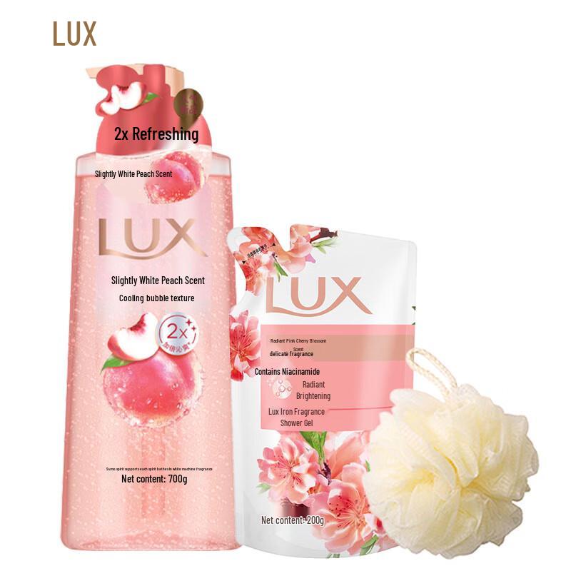 LUX Bubble Refreshing Tipsy White Peach Body Wash
LUX Bubble Refreshing Tipsy White Peach Body Wash