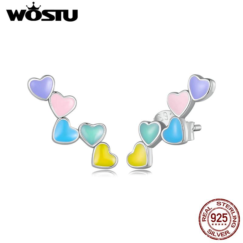 WOSTU стерлингового серебра 925 пробы, милые радужные серьги-гвоздики ярких цветов в виде сердца, женские разноцветные серьги s925, вечерние серьги для девочек, подарок на день рождения 925 silver
WOSTU стерлингового серебра 925 пробы, милые радужные серьги-гвоздики ярких цветов в виде сердца, женские разноцветные серьги s925, вечерние серьги для девочек, подарок на день рождения 925 silver