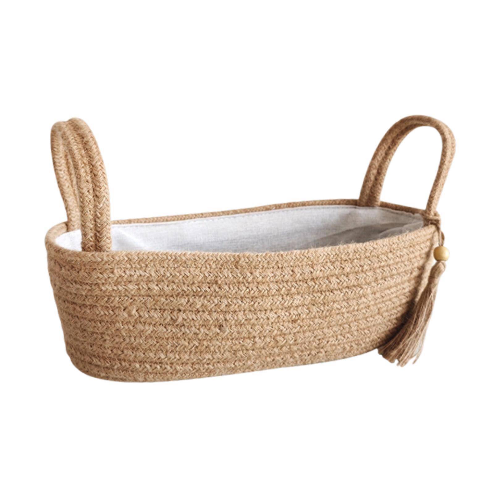 Handwoven Storage Basket with Handles Bathroom Bedroom Organizer for Housewarming Perfume Living Room Bookcase Hand Towels
Handwoven Storage Basket with Handles Bathroom Bedroom Organizer for Housewarming Perfume Living Room Bookcase Hand Towels