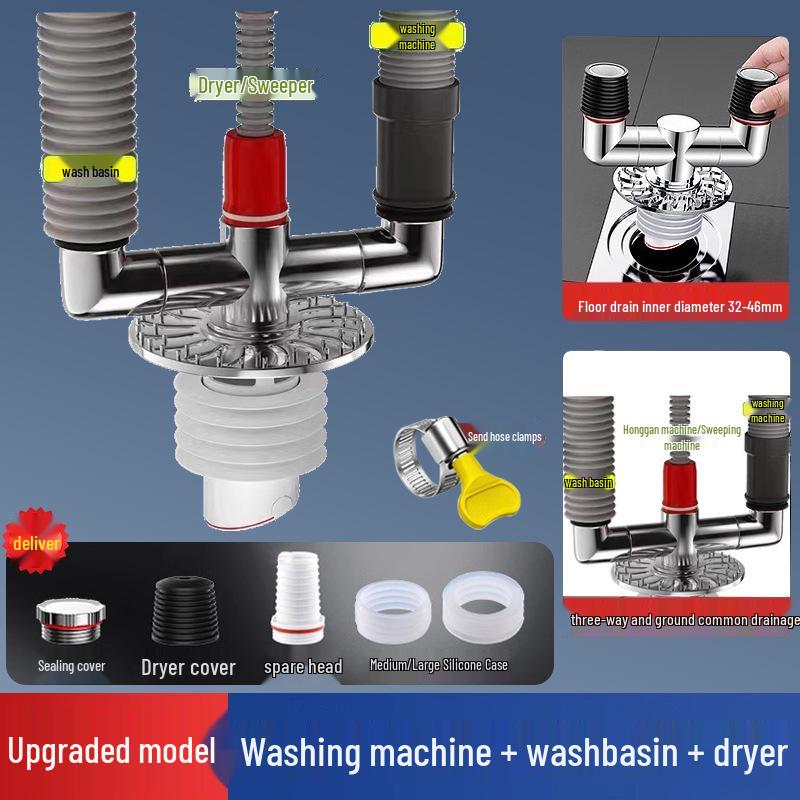 Не пропускающий запахи, защищенный от перелива балконный слив-тройник для стиральной машины
Не пропускающий запахи, защищенный от перелива балконный слив-тройник для стиральной машины