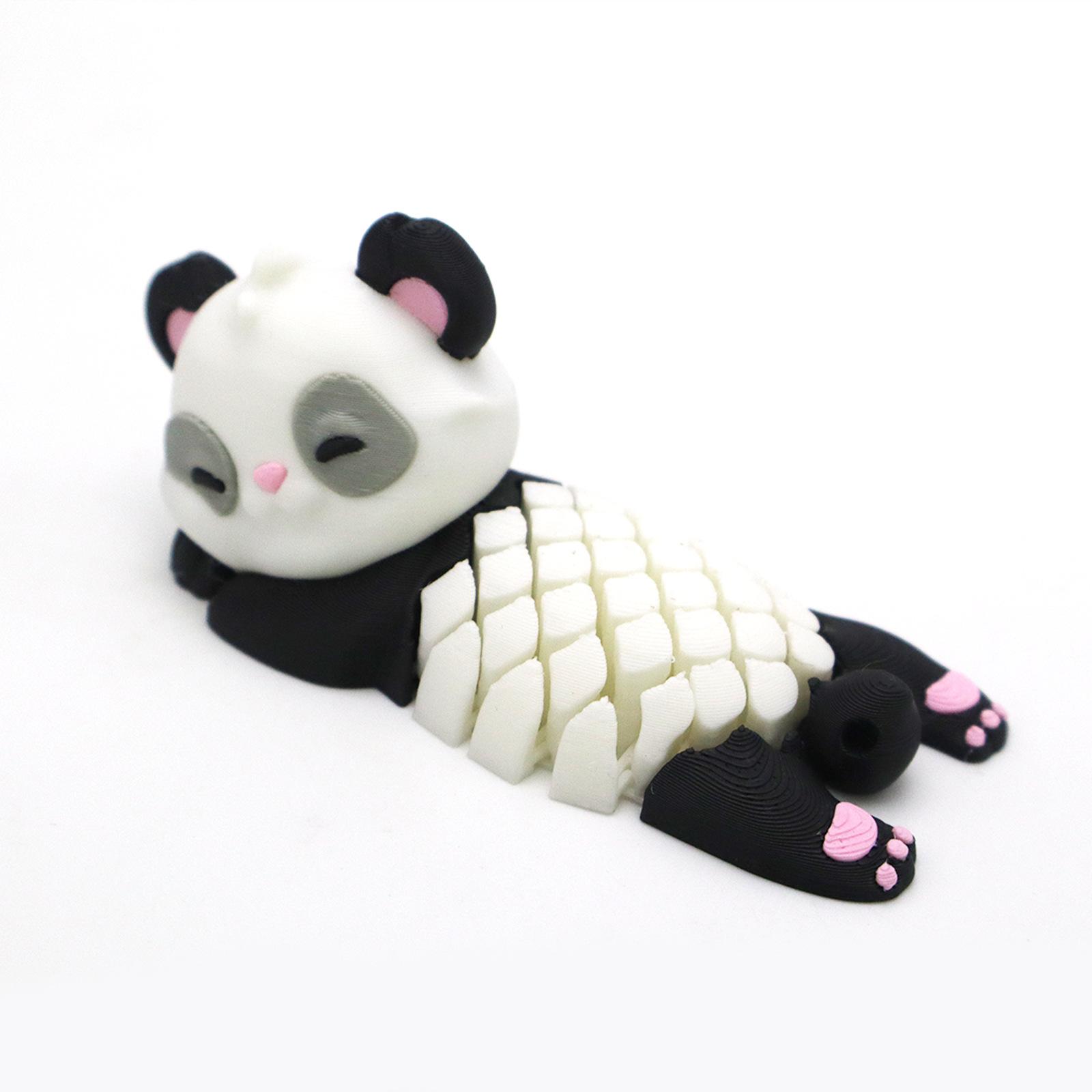 Cute Lying Posture Panda Toy Statue 3D Printed Toys Simulation Zoo Small Panda Model Joints Movable Children Decompression Toy
Cute Lying Posture Panda Toy Statue 3D Printed Toys Simulation Zoo Small Panda Model Joints Movable Children Decompression Toy