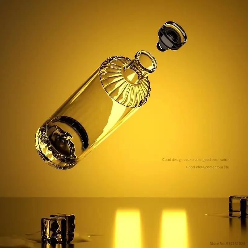 500ML clear lead-free glass whiskey decanter volcano design wine glass bottle for Liquor Scotch Bourbon 500ML
500ML clear lead-free glass whiskey decanter volcano design wine glass bottle for Liquor Scotch Bourbon 500ML