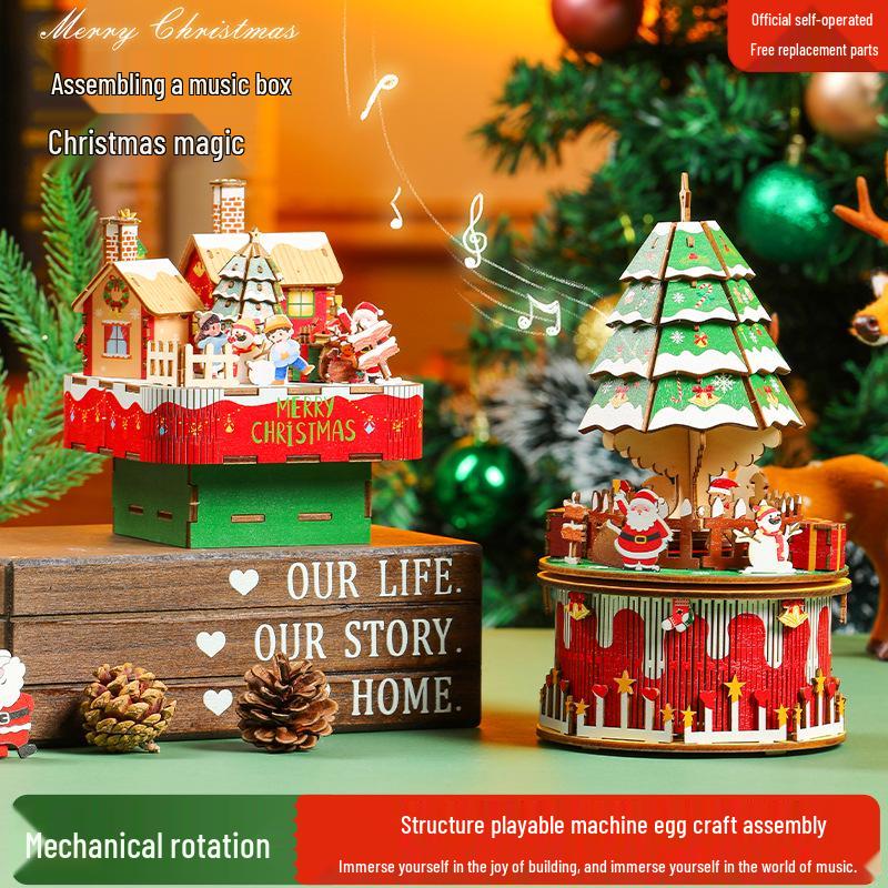 Handcrafted Wooden 3D Puzzle Music Box - Rotating Ornament & Decompression Toy for Adults
Handcrafted Wooden 3D Puzzle Music Box - Rotating Ornament & Decompression Toy for Adults