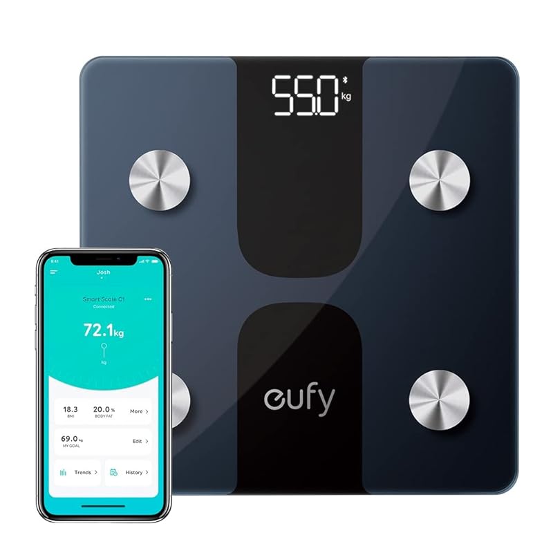 Anker Eufy (Euphie) Smart Scale C1 (Weight/Body Composition Meter) [App compatible/Fitbit cooperation/Body fat percentage/BMI/Basal metabolic
Anker Eufy (Euphie) Smart Scale C1 (Weight/Body Composition Meter) [App compatible/Fitbit cooperation/Body fat percentage/BMI/Basal metabolic