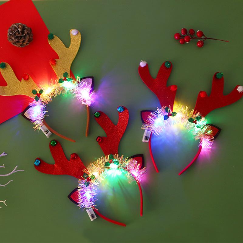 Led Christmas Antler Headband Reindeer Light Up Headband Hair Hoop Children Party Costume Decoration
Led Christmas Antler Headband Reindeer Light Up Headband Hair Hoop Children Party Costume Decoration