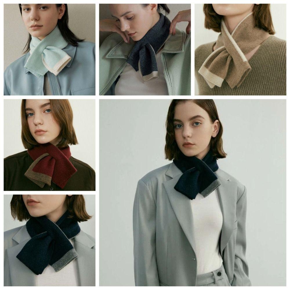 Warm Cross Knitted Scarf Acrylic Fibres Patchwork Color Muffler Double-sided Neck Wraps Winter Style4
Warm Cross Knitted Scarf Acrylic Fibres Patchwork Color Muffler Double-sided Neck Wraps Winter Style4
