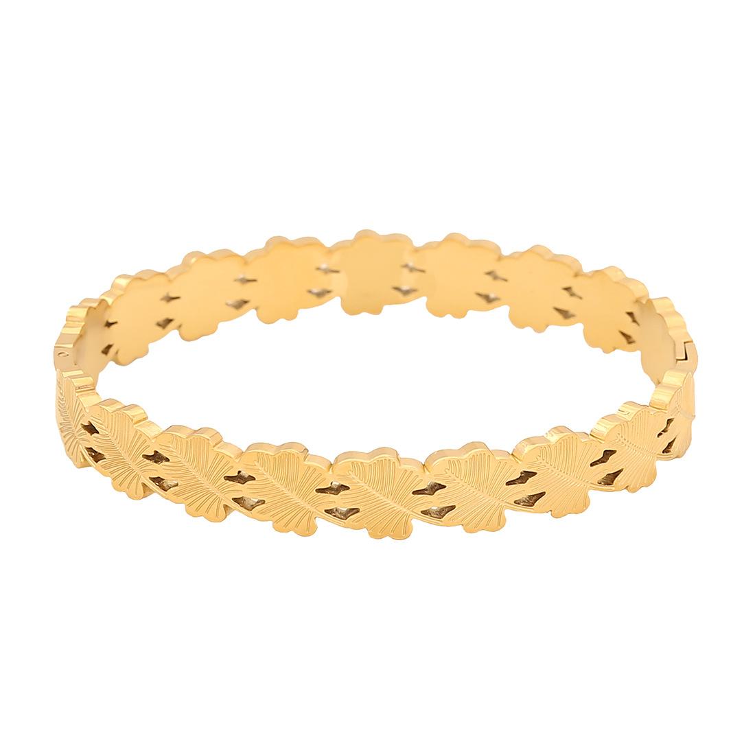 Geometric Stainless Steel Bangle, Gold Leaf Hand Jewelry, Exclusively for Western Style Accessories лист
Geometric Stainless Steel Bangle, Gold Leaf Hand Jewelry, Exclusively for Western Style Accessories лист
