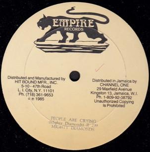 12inch Record MIGHTY DIAMONDS People Are Crying JJ239 1985 Jamaica Reggae Ska Dub Used
12inch Record MIGHTY DIAMONDS People Are Crying JJ239 1985 Jamaica Reggae Ska Dub Used