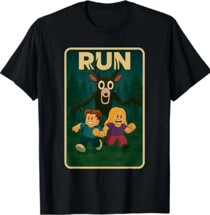 Run - 99 Nights Halloween Gamer Deer in The Forest Meme T-Shirt S
Run - 99 Nights Halloween Gamer Deer in The Forest Meme T-Shirt S