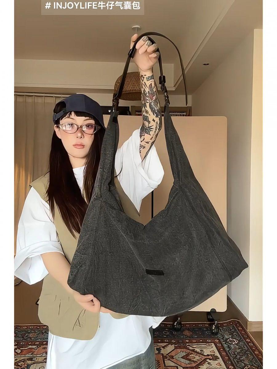 JIAERDI Retro Denim Black Large Capacity Handbag Wallet Women Vintage Casual Tote Bag Purse Female Harajuku Crossbody Bags Y2k чорний
JIAERDI Retro Denim Black Large Capacity Handbag Wallet Women Vintage Casual Tote Bag Purse Female Harajuku Crossbody Bags Y2k чорний