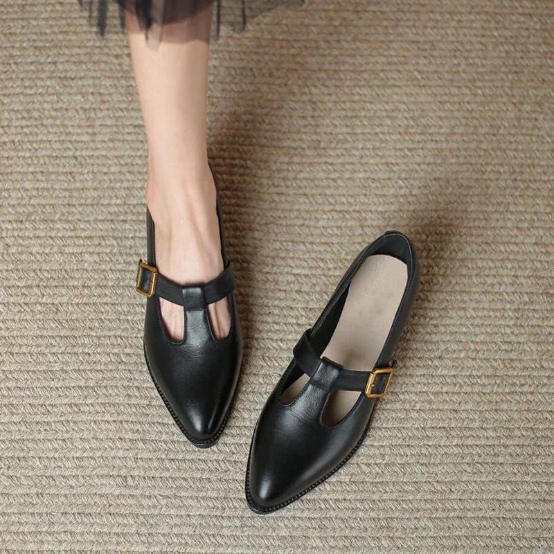 Square High Heel Leather Shoes for Women Pointed Toe Shoes French T Strap Spring and Autumn Single New 40
Square High Heel Leather Shoes for Women Pointed Toe Shoes French T Strap Spring and Autumn Single New 40
