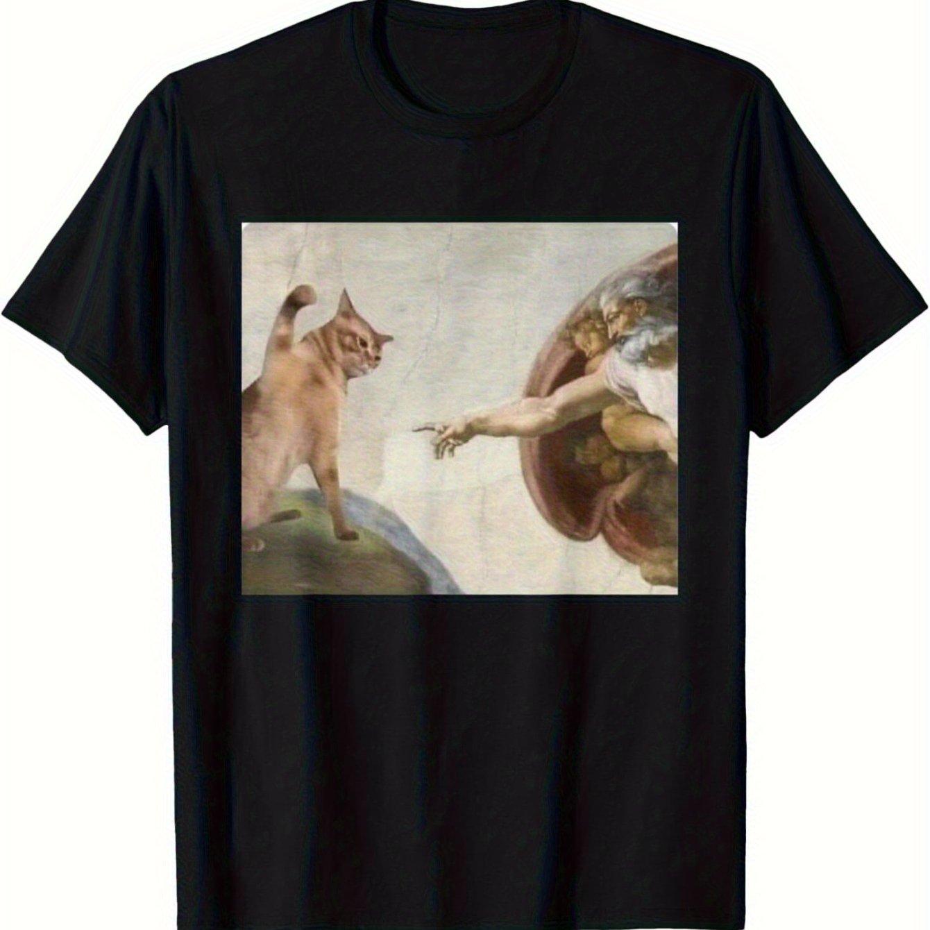 Men s Fun Cat God Created Adam Meme T-shirt with Brown Striped Cat and Adam s Creative Fun Religious Art Clothing S разноцветный
Men s Fun Cat God Created Adam Meme T-shirt with Brown Striped Cat and Adam s Creative Fun Religious Art Clothing S разноцветный