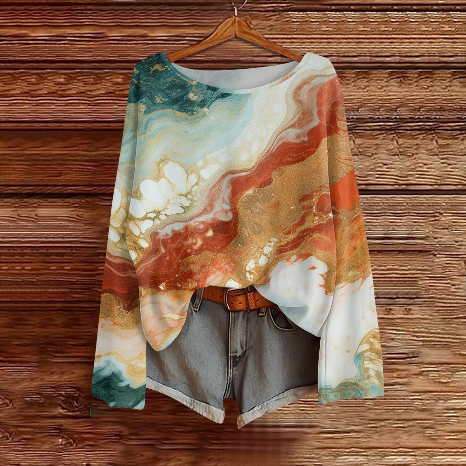 Long Sleeve Shirts For Women Print Graphic Tees Blouses Casual Plus Size Basic Tops Pullover XXL помаранчевий
Long Sleeve Shirts For Women Print Graphic Tees Blouses Casual Plus Size Basic Tops Pullover XXL помаранчевий