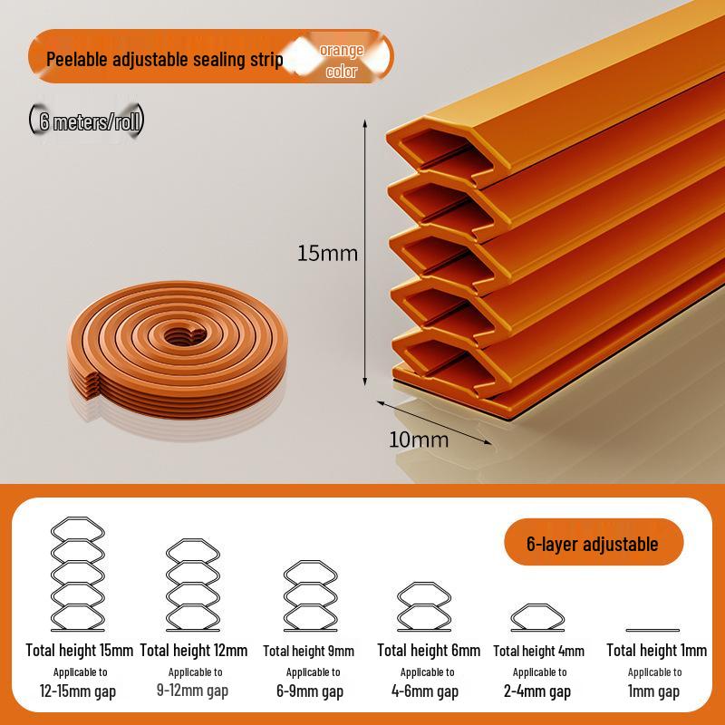 Self-Adhesive Silicone Door Gap Sealing Strip for Sound Insulation & Windproofing
Self-Adhesive Silicone Door Gap Sealing Strip for Sound Insulation & Windproofing
