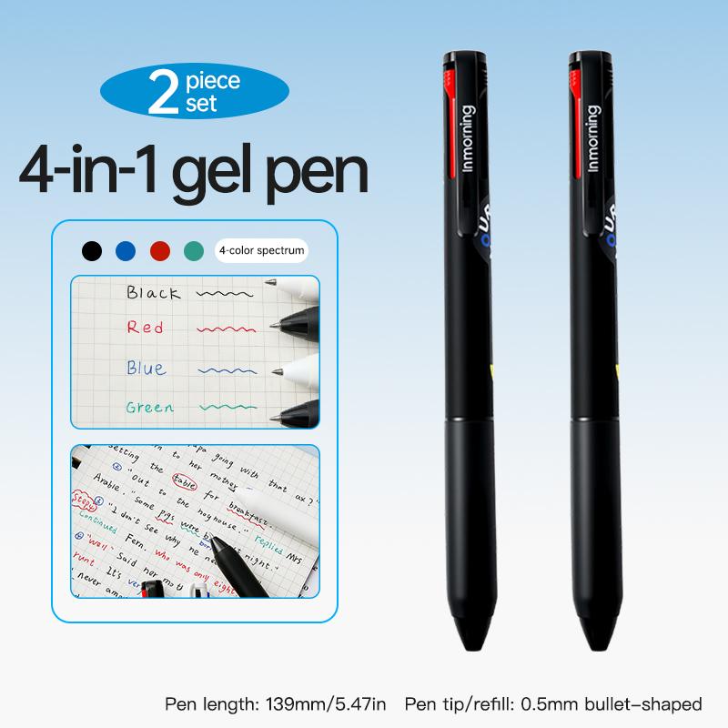 2-Pack Spectrum 4-Color Click Pen - Multicolor Gel Pen Set, Smooth Writing for Office & Study, Creative Marking Stationery (as the picture,black)
2-Pack Spectrum 4-Color Click Pen - Multicolor Gel Pen Set, Smooth Writing for Office & Study, Creative Marking Stationery (as the picture,black)