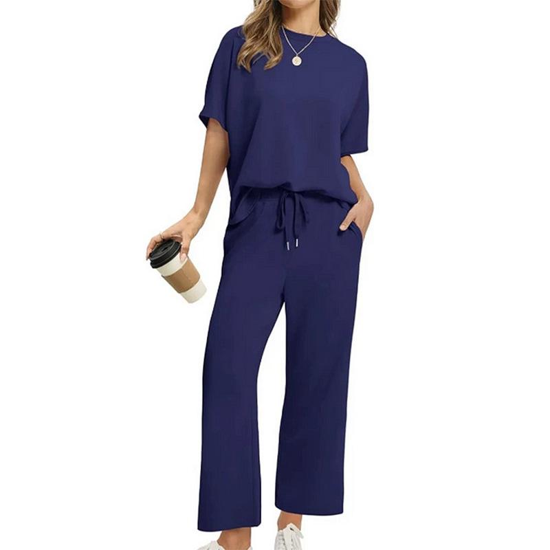 Trendy Loose Solid Color Short Sleeve Women s Casual Outfit Set XL
Trendy Loose Solid Color Short Sleeve Women s Casual Outfit Set XL