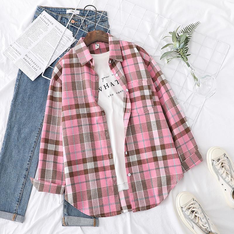 Fresh Flannel Plaid Shirt Women 2025 New Female Blouses and Tops Cotton Loose Long Sleeve Casual Shirts Fine Women s Clothes XL
Fresh Flannel Plaid Shirt Women 2025 New Female Blouses and Tops Cotton Loose Long Sleeve Casual Shirts Fine Women s Clothes XL
