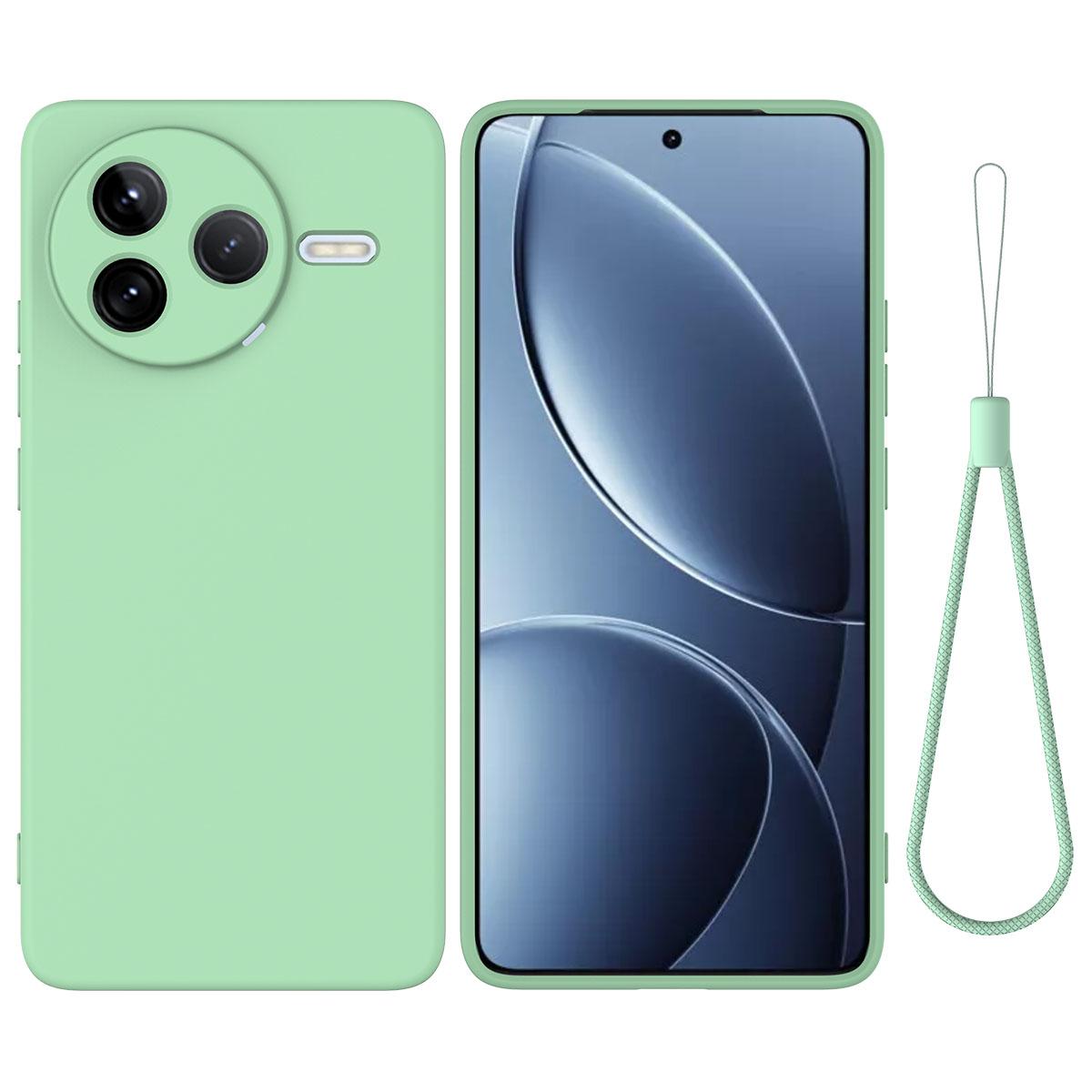 For Xiaomi Poco F7 Pro 5G/Redmi K80 5G Liquid Silicone Case Phone Back Cover with Hand Strap Green
For Xiaomi Poco F7 Pro 5G/Redmi K80 5G Liquid Silicone Case Phone Back Cover with Hand Strap Green