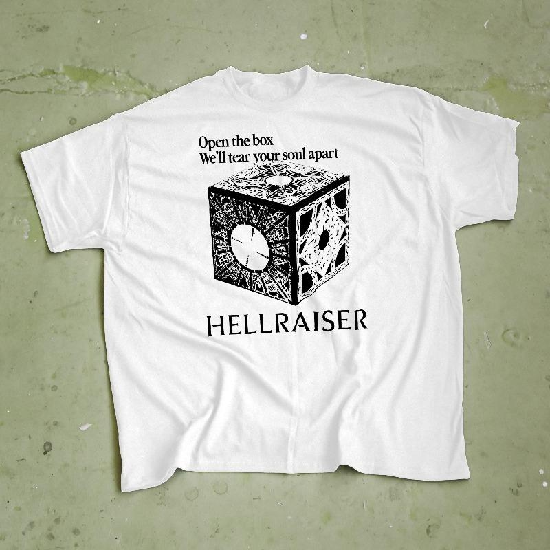 Hellraiser TShirt Minimalist Pinhead Box Design Cult Horror Movie Tee Summer unisex Loose and Breathable cotton Tshirt Top 4XL
Hellraiser TShirt Minimalist Pinhead Box Design Cult Horror Movie Tee Summer unisex Loose and Breathable cotton Tshirt Top 4XL