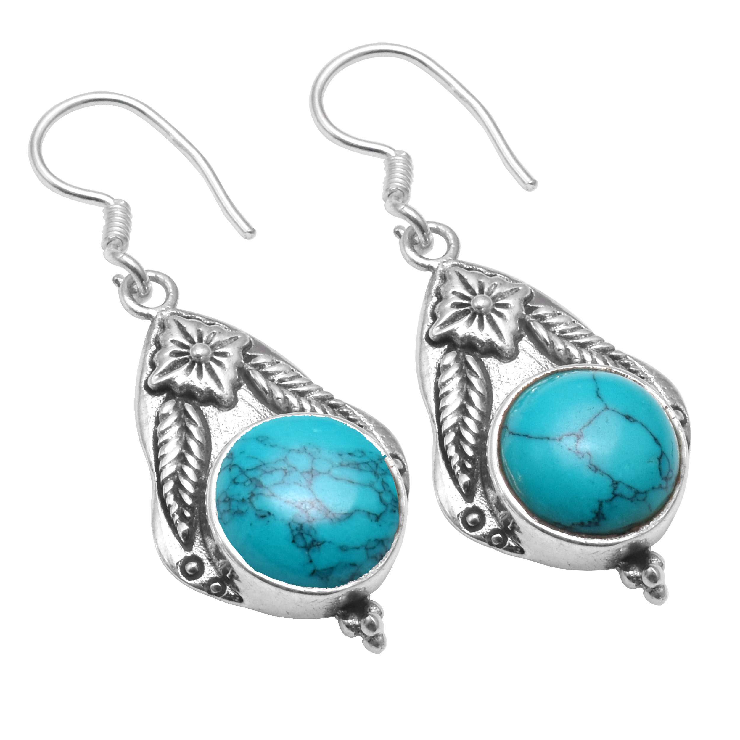Turquoise Gemstone Earrings Solid 925 Sterling Silver Handmade Earrings Jewelry Gift For Women And Girls E-3762
Turquoise Gemstone Earrings Solid 925 Sterling Silver Handmade Earrings Jewelry Gift For Women And Girls E-3762