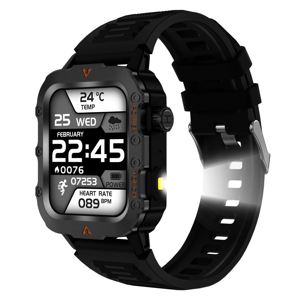 Outdoor Flashlight Smart Watches Waterproof Blue Tooth Call Smartwatch Men Heart Rate Health Monitoring Multi Sport Modes
Outdoor Flashlight Smart Watches Waterproof Blue Tooth Call Smartwatch Men Heart Rate Health Monitoring Multi Sport Modes
