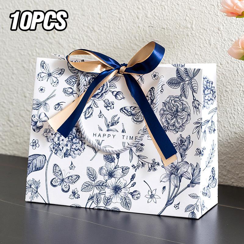 10 Pcs Retro Floral Gift Bags Fashion Tote Bag With Ribbon Packaging Bag Paper Birthday Gift Bag Portable Shopping Handbag 10X16cm
10 Pcs Retro Floral Gift Bags Fashion Tote Bag With Ribbon Packaging Bag Paper Birthday Gift Bag Portable Shopping Handbag 10X16cm