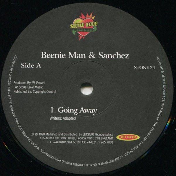 12inch Record BEENIE MAN SANCHEZ Going Away STONE24 Stone Love Move 1998 UK Reggae Ska Dub Used
12inch Record BEENIE MAN SANCHEZ Going Away STONE24 Stone Love Move 1998 UK Reggae Ska Dub Used