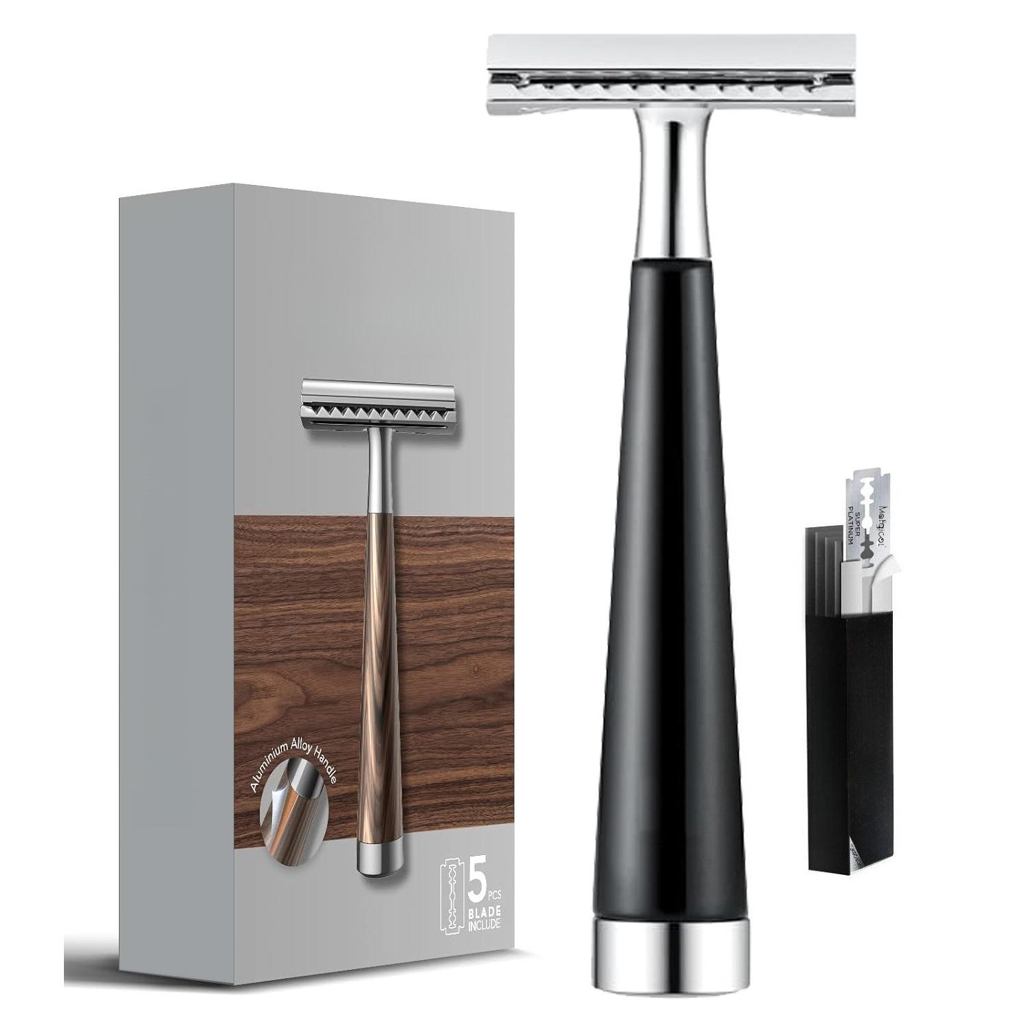 Men’s Razor, Women’s Razor, Gold Razor with Wooden Handle, Optional Blade Holder for Smooth Shaving
Men’s Razor, Women’s Razor, Gold Razor with Wooden Handle, Optional Blade Holder for Smooth Shaving