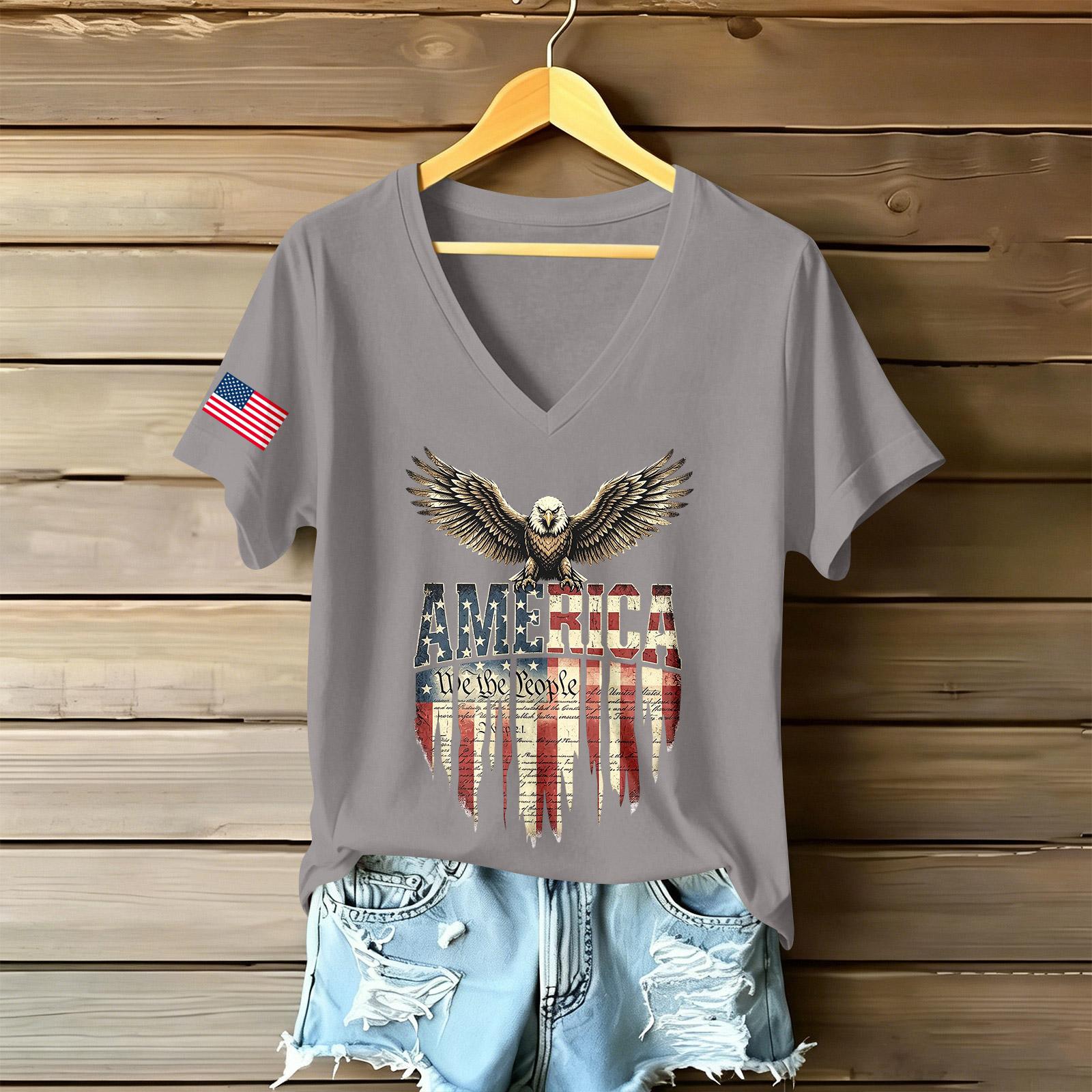 Women s Fashionable V-Neck Casual Retro Print Short Sleeved T-shirt Top XXL
Women s Fashionable V-Neck Casual Retro Print Short Sleeved T-shirt Top XXL
