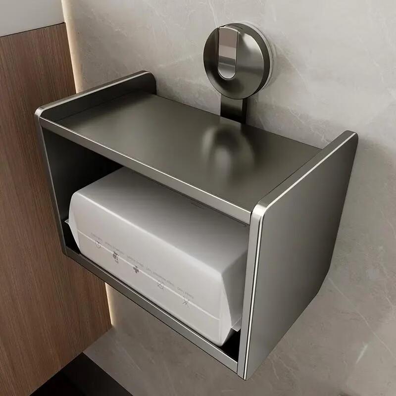 No-Drill Suction Cup Toilet Paper Holder with Storage Shelf
No-Drill Suction Cup Toilet Paper Holder with Storage Shelf