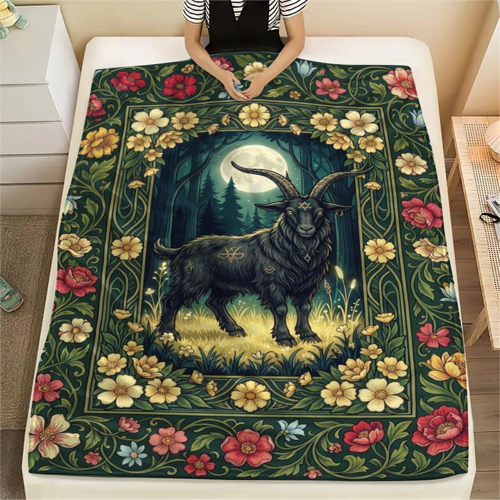 1Pc Goat Demon Print Flannel Blanket, High quality Comfortable for All Seasons, Home Decor, Warmth and Comfort, Perfect for Christmas Gifts W142 80cm x 120cm
1Pc Goat Demon Print Flannel Blanket, High quality Comfortable for All Seasons, Home Decor, Warmth and Comfort, Perfect for Christmas Gifts W142 80cm x 120cm