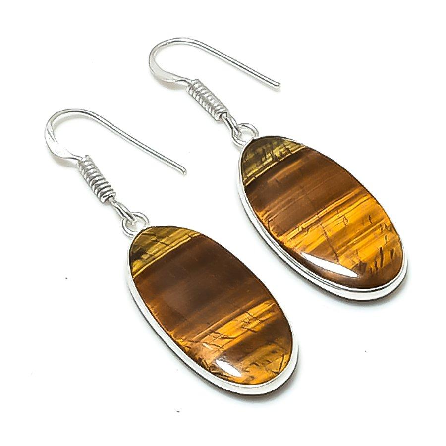 Natural Tiger Eye Gemstone 925 Sterling Silver Jewelry Earring 1.85 AEE-10805
Natural Tiger Eye Gemstone 925 Sterling Silver Jewelry Earring 1.85 AEE-10805