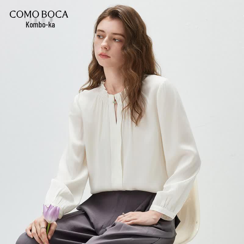 Comon Boca 2026 S/S Mulberry Silk Lace Stand-up Collar Long-Sleeve Top S
Comon Boca 2026 S/S Mulberry Silk Lace Stand-up Collar Long-Sleeve Top S