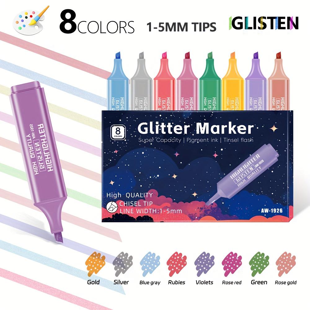 8-Color Metallic Glitter Highlighter Pens Set Shimmering Fluorescent Spot Liner Quick-Dry & Smudge-Proof Stationery
8-Color Metallic Glitter Highlighter Pens Set Shimmering Fluorescent Spot Liner Quick-Dry & Smudge-Proof Stationery
