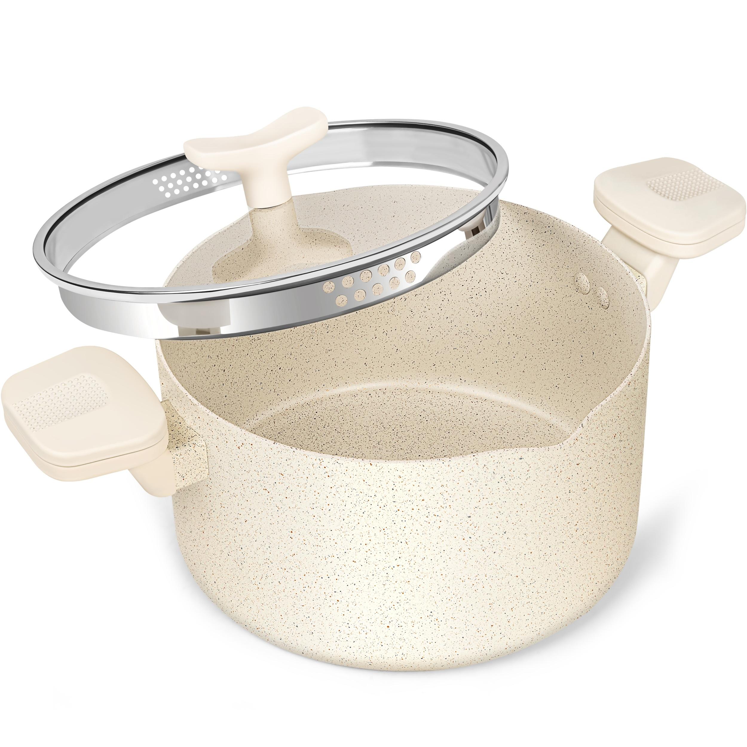 MICHELANGELO 6QT Granite Coating Nonstick Stock Pot with Lid Pasta Pot with Twist and Lock Handles Multipurpose Pot Cookware
MICHELANGELO 6QT Granite Coating Nonstick Stock Pot with Lid Pasta Pot with Twist and Lock Handles Multipurpose Pot Cookware