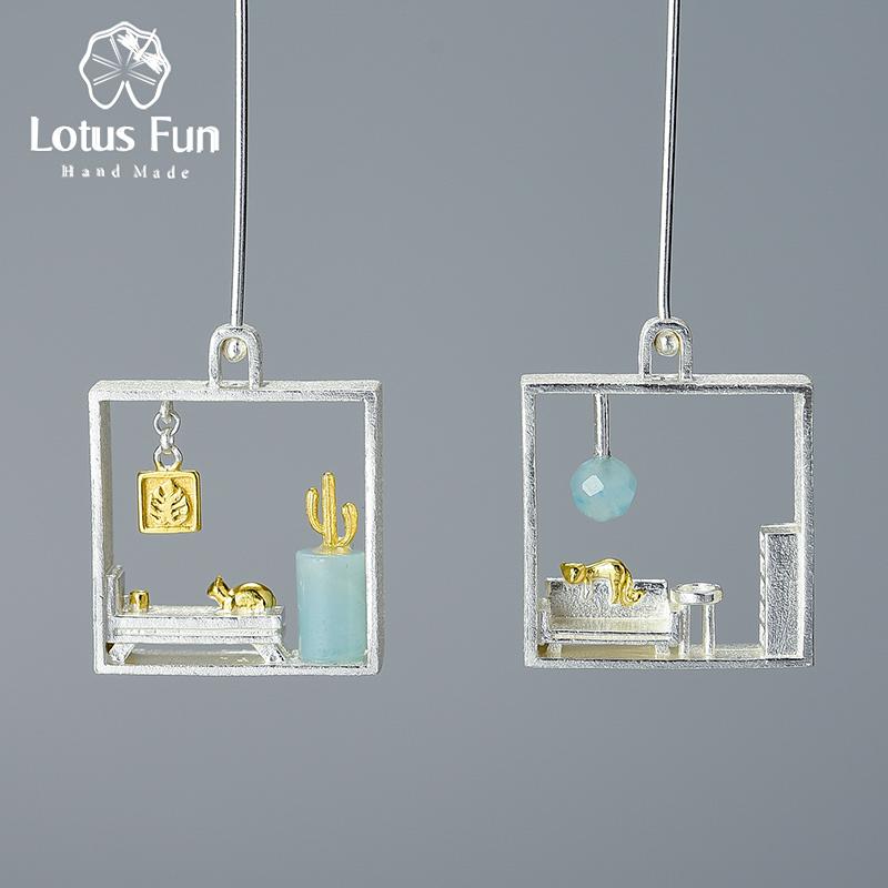 Lotus Fun Настоящее серебро 925 пробы Ленивый кот Домашние висячие серьги ручной работы Дизайнерские ювелирные изделия Квадратные большие серьги для женщин
Lotus Fun Настоящее серебро 925 пробы Ленивый кот Домашние висячие серьги ручной работы Дизайнерские ювелирные изделия Квадратные большие серьги для женщин