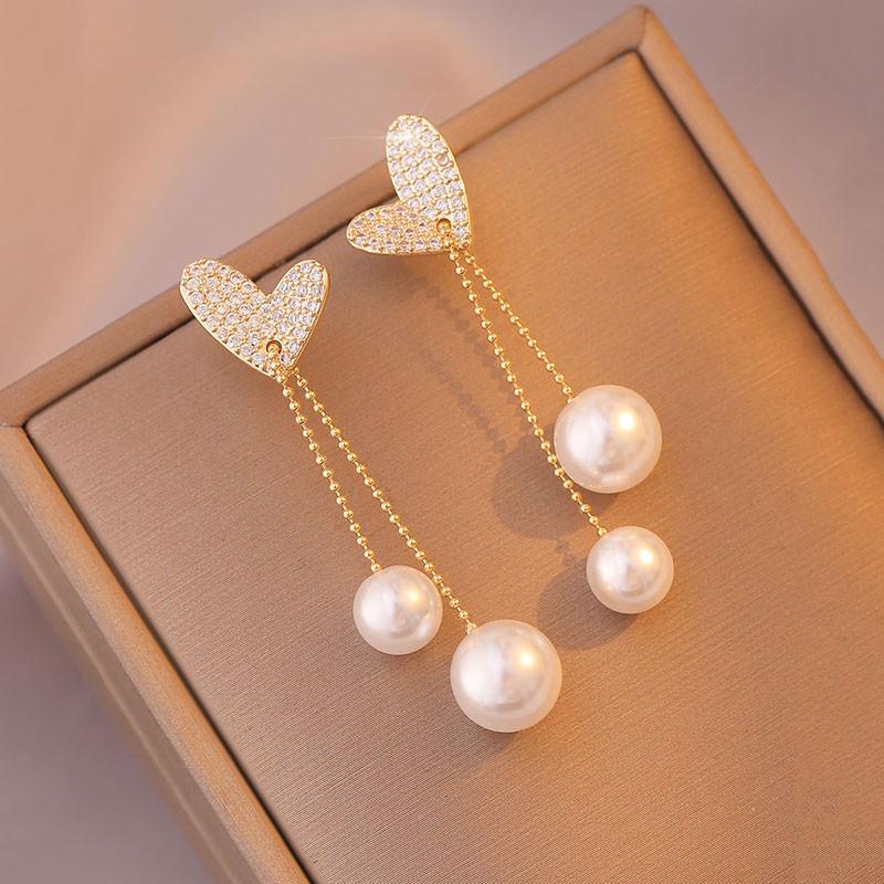 Elegant Heart Tassel Pearl Stud Earrings - High-End, Versatile Fashion Ear Accessories for Women золотой
Elegant Heart Tassel Pearl Stud Earrings - High-End, Versatile Fashion Ear Accessories for Women золотой