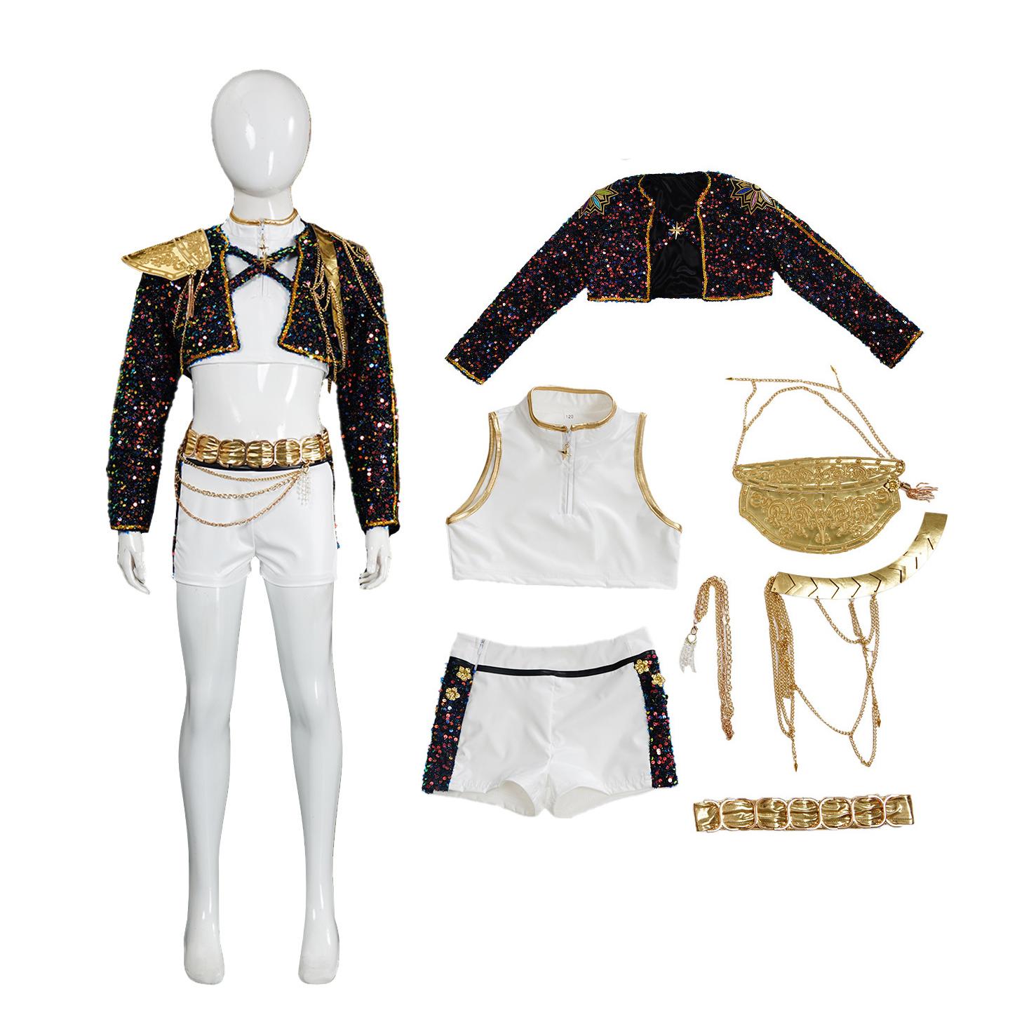 Костюм для косплея Охотника на демонов Группа девушек Мира Руми Зои K-pop певицы Аниме Выступление Косплей Наряды Сценические шоу Хэллоуинская вечеринка 110CM
Костюм для косплея Охотника на демонов Группа девушек Мира Руми Зои K-pop певицы Аниме Выступление Косплей Наряды Сценические шоу Хэллоуинская вечеринка 110CM