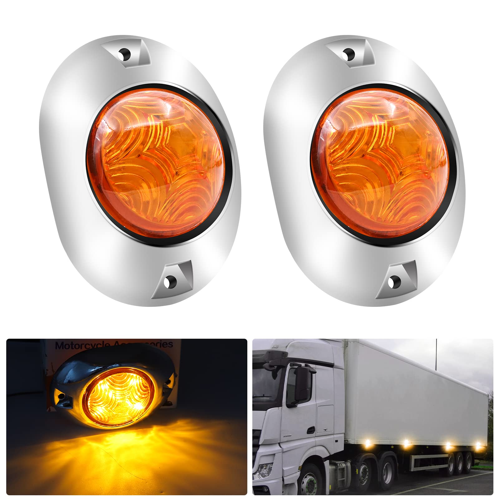 Aoling Side Marker LED Truck Marker Lamp 12V 24V Amber RV Bus Roadside Light Light Truck Plastic Lens Electroplated Body Waterproof Dustproof High
Aoling Side Marker LED Truck Marker Lamp 12V 24V Amber RV Bus Roadside Light Light Truck Plastic Lens Electroplated Body Waterproof Dustproof High