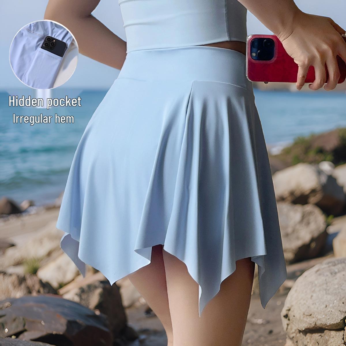 Women s Quick-Dry High Waist Tennis Skirt - Anti-Exposure, Summer Fitness & Yoga Activewear M (50-58kg) светло-синий
Women s Quick-Dry High Waist Tennis Skirt - Anti-Exposure, Summer Fitness & Yoga Activewear M (50-58kg) светло-синий