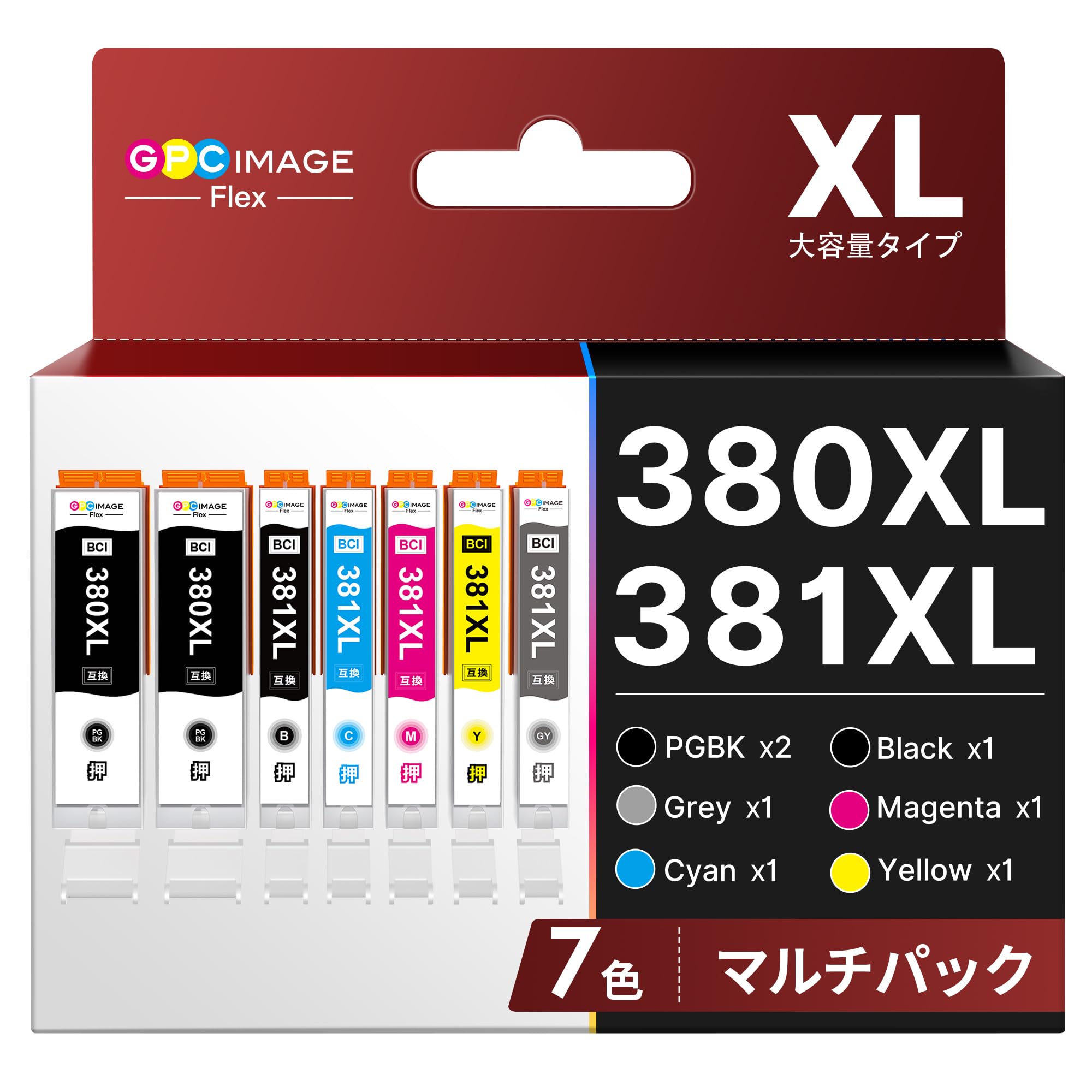 GPC Image Flex Canon Ink Compatible with Genuine 380 and 381 Set 1 Black Compatible with Canon and TS8430 New or Old Packaging BCI-381XL BCI-380XL
GPC Image Flex Canon Ink Compatible with Genuine 380 and 381 Set 1 Black Compatible with Canon and TS8430 New or Old Packaging BCI-381XL BCI-380XL