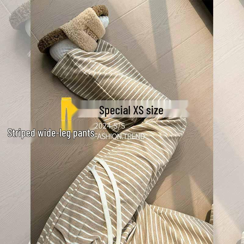 High-Waisted Milk Tea Wide-Leg Pants for Petite Women - 145-150cm, Slimming Straight-Leg Summer Trousers S for 80-95 jin
High-Waisted Milk Tea Wide-Leg Pants for Petite Women - 145-150cm, Slimming Straight-Leg Summer Trousers S for 80-95 jin