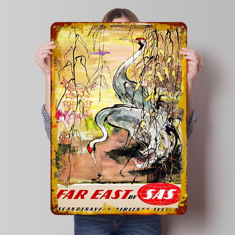 Far East By SAS Travel Tinplate Poster Customized Wall Art Vintage Retro Metal Signs for Decoration Garage Decorations Wand Deko 20x30cm(7.8x11.8inch)
Far East By SAS Travel Tinplate Poster Customized Wall Art Vintage Retro Metal Signs for Decoration Garage Decorations Wand Deko 20x30cm(7.8x11.8inch)