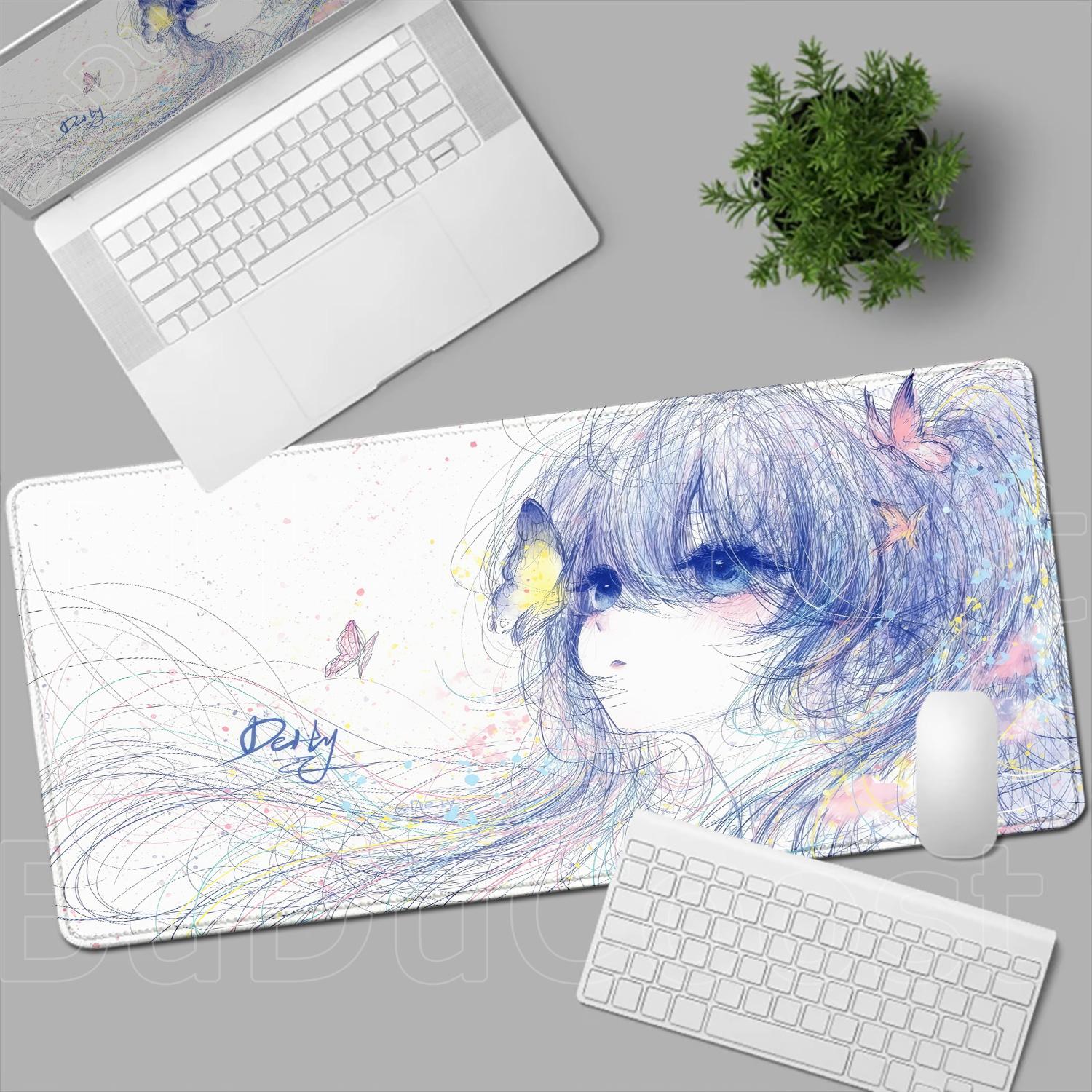 New Kawaii Line Drawing Black White Cute Anime Girl Desk Mat Large Mouse Pad Office Keyboard Lock Edge Gaming Non-slip Mousepad 600x300x2mm
New Kawaii Line Drawing Black White Cute Anime Girl Desk Mat Large Mouse Pad Office Keyboard Lock Edge Gaming Non-slip Mousepad 600x300x2mm
